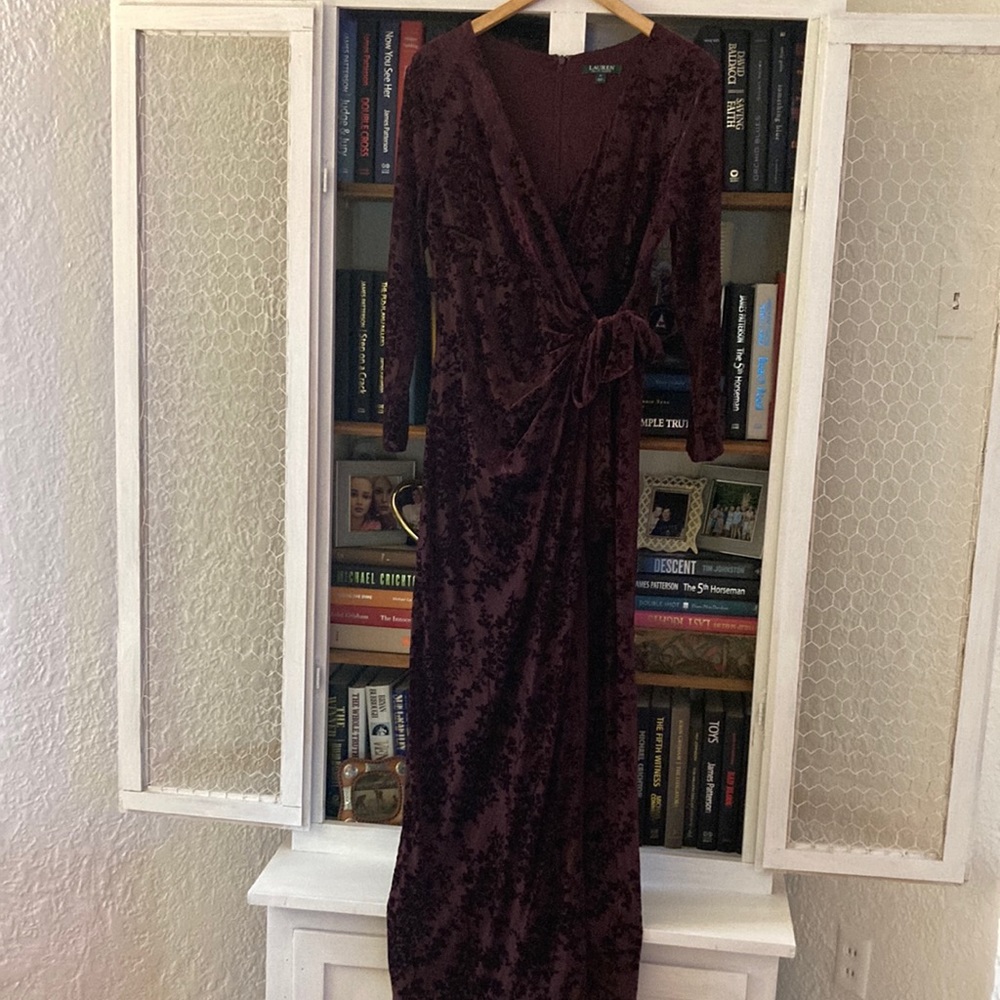 Beautiful wrap style Ralph Lauren formal dress
